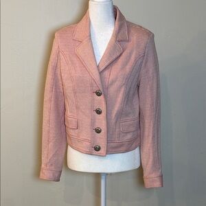 Cabi Women's Medium White/Orangish Red Jacket